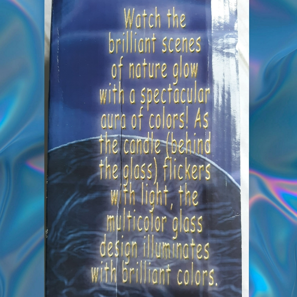 PAINTED DESERT Illuminations Candleholders Glass Blue Dolphin Tea Light Lamp - Picture 6 of 6